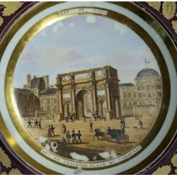 Assiette \"Arc de Triomphe\" Paris en porcelaine