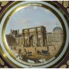 Assiette \"Arc de Triomphe\" Paris en porcelaine