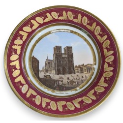 Assiette \"Notre-Dame\" Paris en porcelaine