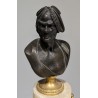 Paire de bustes en bronze