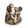 Groupe Deux garçons et l\'écrevisse en porcelaine
