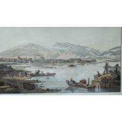 Engraving entitled ‘View of Yverdon from Clindi’ by ABERLI