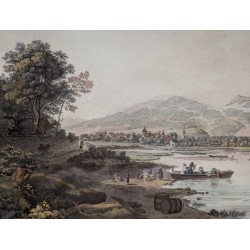 Engraving entitled ‘View of Yverdon from Clindi’ by ABERLI