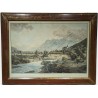 Engraving ‘Château de Wimmis’ by ABERLI