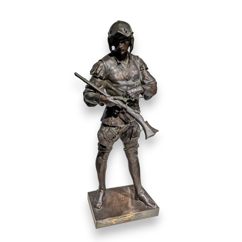 Bronze \"Soldat au mousquet\" signé E PICAULT