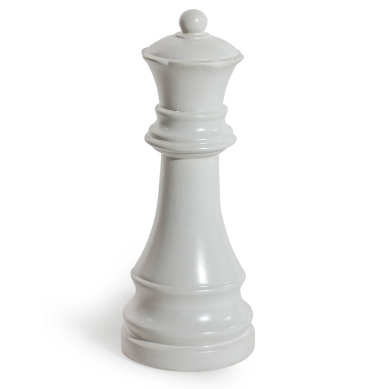 Reine d\'échec en céramique blanc mat