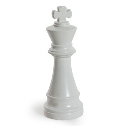 Roi d\'échec en céramique blanc mat