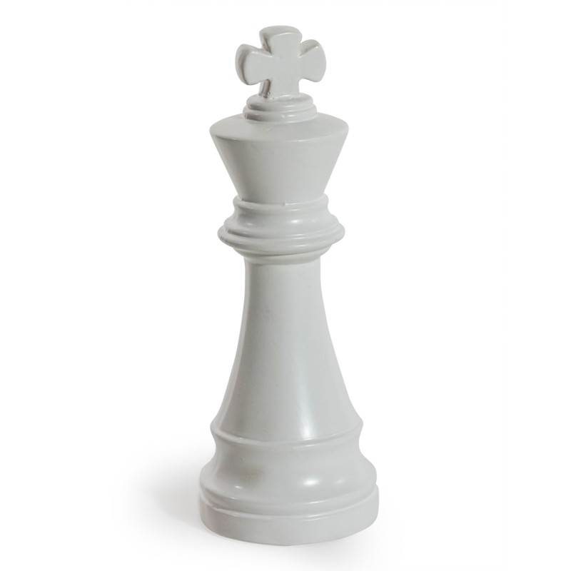 Roi d\'échec en céramique blanc mat