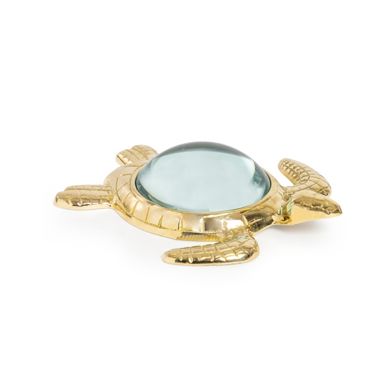 Large brass sea turtle magnifying glass