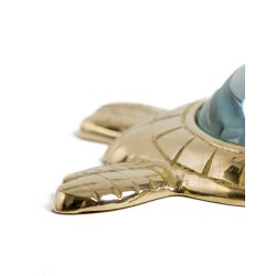 Large brass sea turtle magnifying glass
