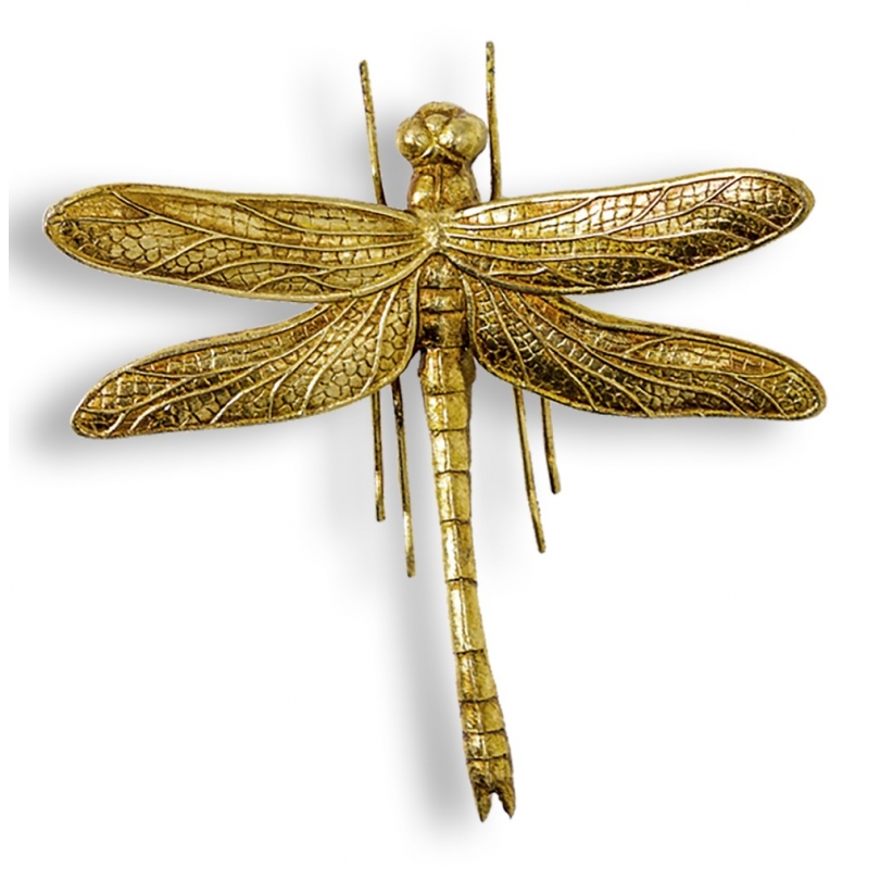 Décoration murale "Libellule" doré