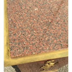Square Empire-style nightstand with bronze Victory figure by Moinat SA – Antiques and home décor