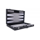 Coffret de Backgammon noir intérieur noir et blanc