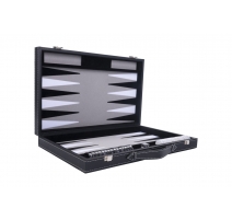 Coffret de Backgammon noir intérieur noir et blanc
