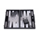 Coffret de Backgammon noir intérieur noir et blanc