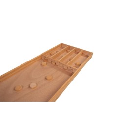 Set of wooden skittles