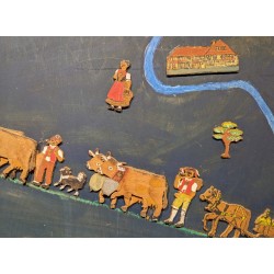 Tableau Poya en relief signé J. BOSCHUNG 58