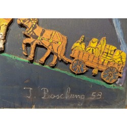 Tableau Poya en relief signé J. BOSCHUNG 58