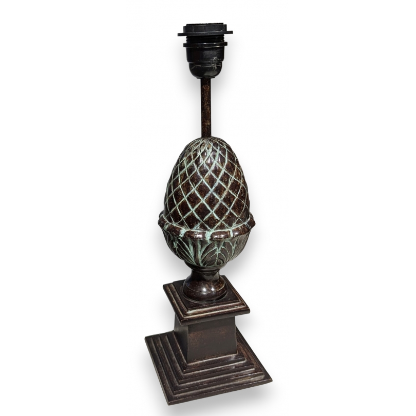 Lampe Pomme de pin en bronze