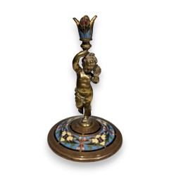 Small candle holder: ‘Cherub at the Mirror’