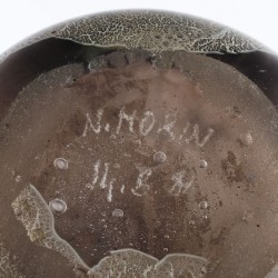 Vase soliflore à col resserré à décors intercalair