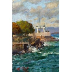 绘画 | 题为《湖》的画作，署名文森特·吉利安（Vincent GILLIAND）。莫伊纳特公司（Moinat SA）——古董与装饰艺术