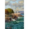 绘画 | 题为《湖》的画作，署名文森特·吉利安（Vincent GILLIAND）。莫伊纳特公司（Moinat SA）——古董与装饰艺术