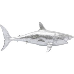 Requin en résine argenté