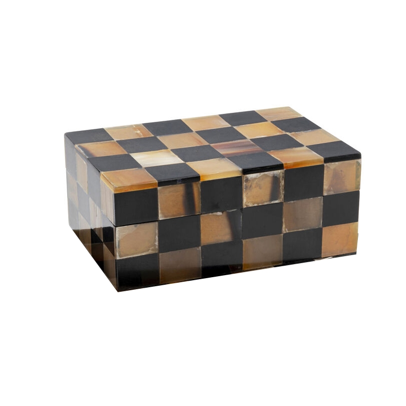 Boite en os Damier