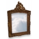 Petit miroir Régence rectangulaire en bois doré