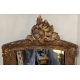 Petit miroir Régence rectangulaire en bois doré
