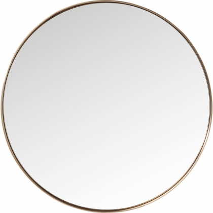 Grand miroir rond coloris cuivre
