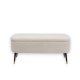 Banquette coffre Rico en tissus blanc