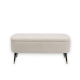 Banquette coffre Rico en tissus blanc