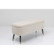 Banquette coffre Rico en tissus blanc