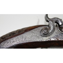 Paire de pistolets à percussion signés KRUSE