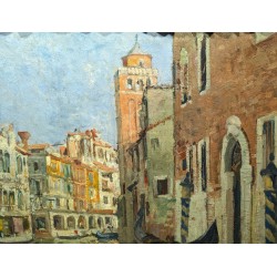 Tableau \"Venise\" signé ABEL-TRUCHET