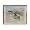 Aquarelle "Paysage" signée STAVROS 64
