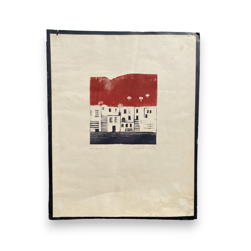 Lithograph entitled ‘Waterfront’, signed by William DONNAN 76
