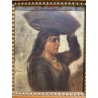 Tableau \"Femme porte faix\" signé B. KÜHN 1888