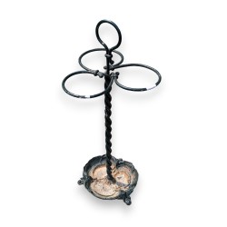 Porte-parapluies en fer forgé noir