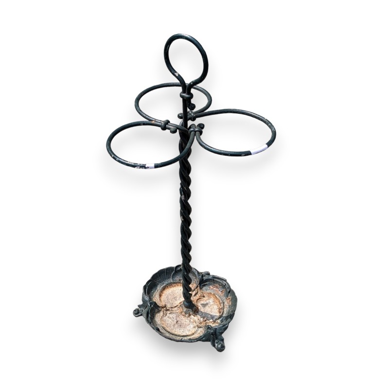 Porte-parapluies en fer forgé noir