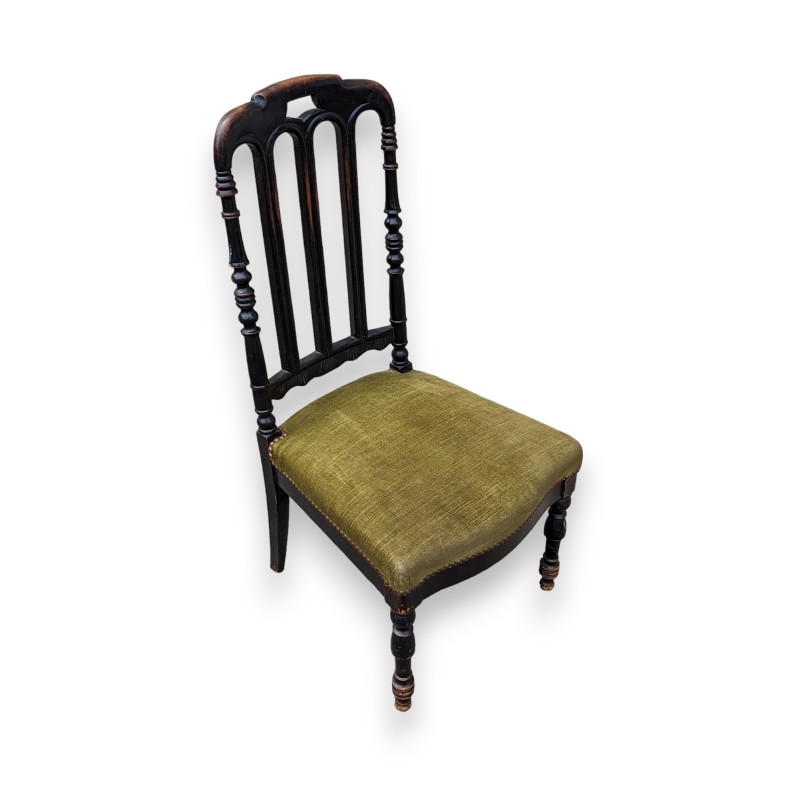 Chauffeuse Napoléon III noire