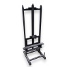 Blackened wooden artist’s easel