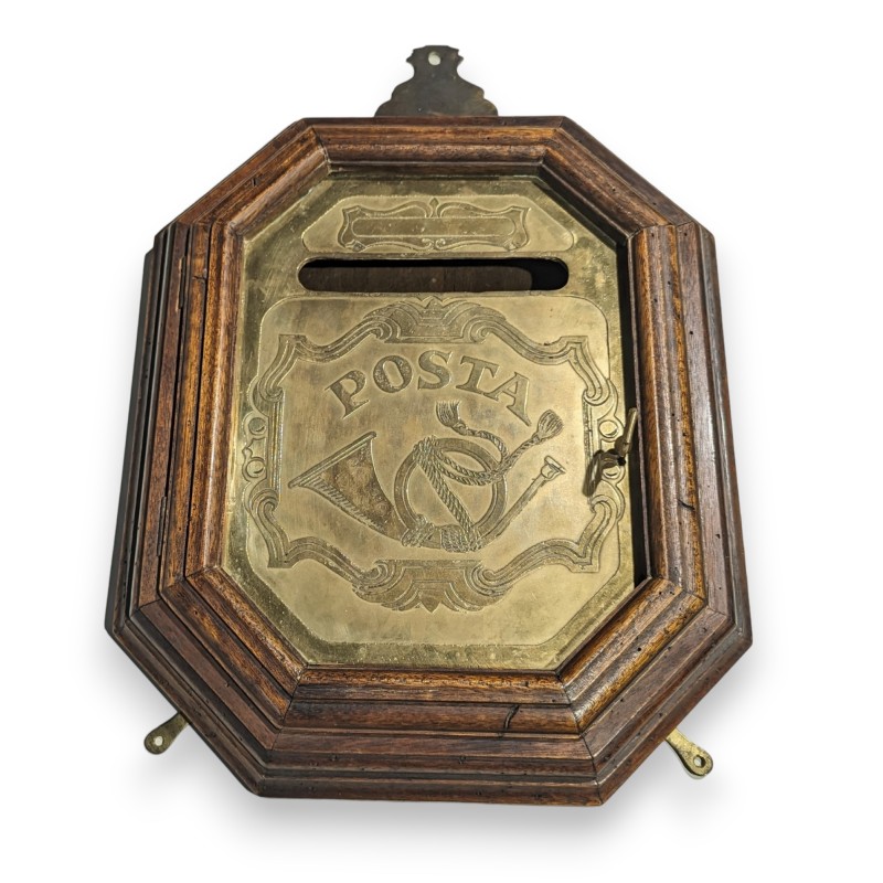 Brass and wood letterbox