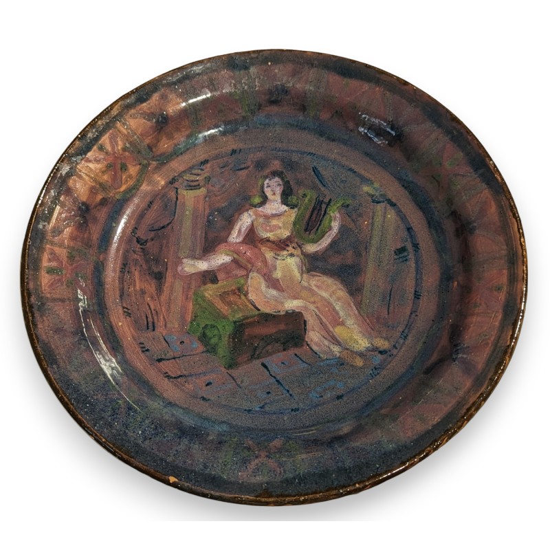 Plat \"Femme à la harpe\" signé TiB ZORIAN