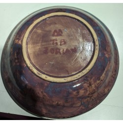 Plat \"Femme à la harpe\" signé TiB ZORIAN
