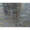 Tableau \"Quai à Morges\" signé Ric BERGER