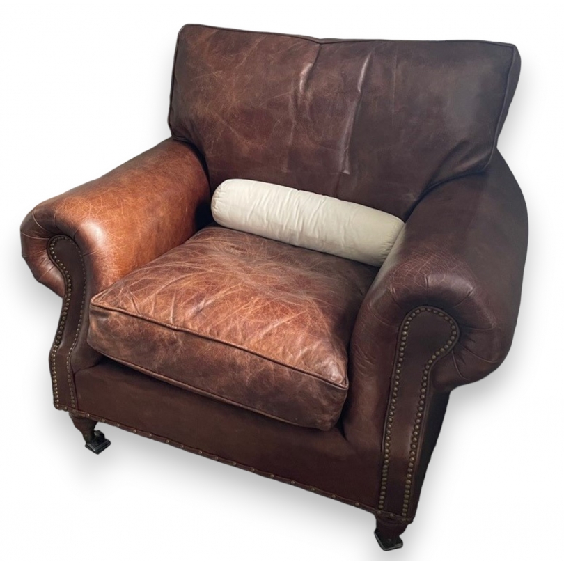 Fauteuil club en cuir