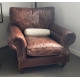 Fauteuil club en cuir